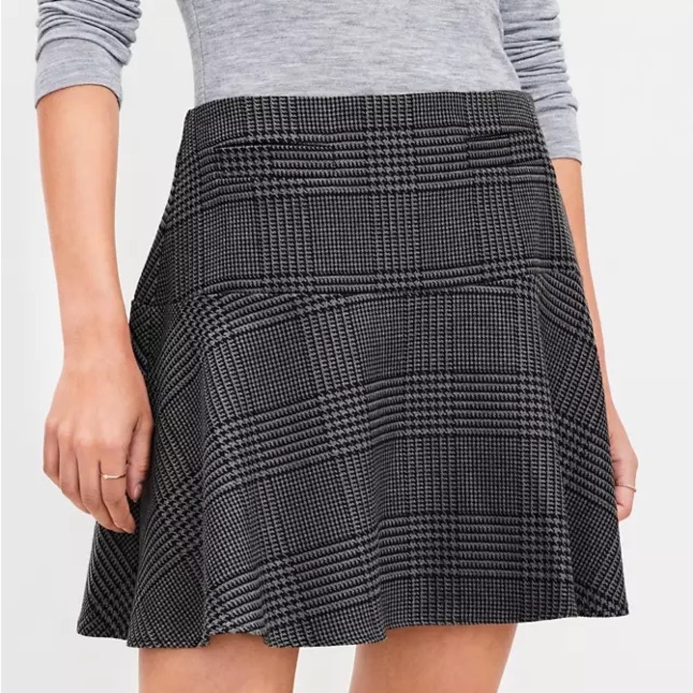LOFT Mini plaid skirt